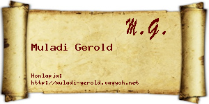 Muladi Gerold névjegykártya